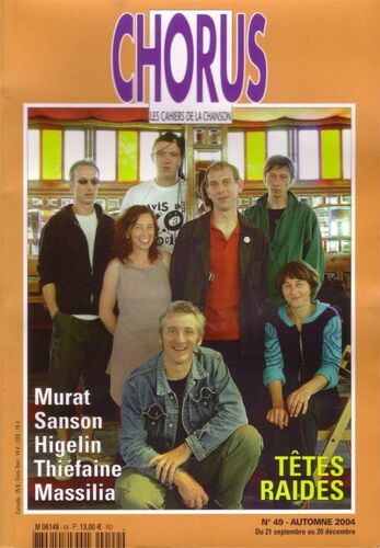 Chorus - Les Cahiers De La Chanson  N° 49 : Têtes Raides
