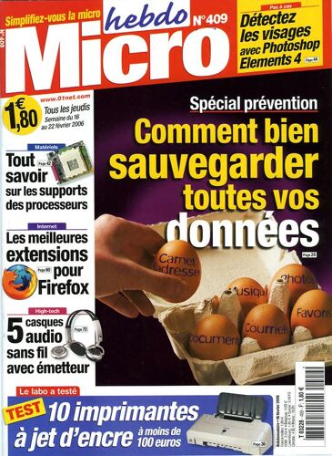 Micro Hebdo  N° 409 : Comment Bien Sauvegarder Toutes Vos Données