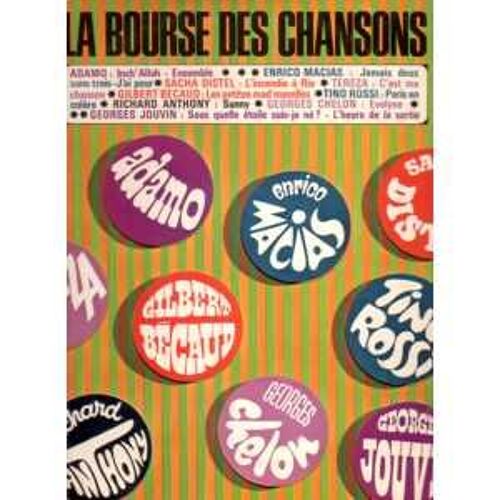 La Bourse Des Chansons N° 17 R. Anthony / Adamo / Distel / Chelon/ Macias / Becaud