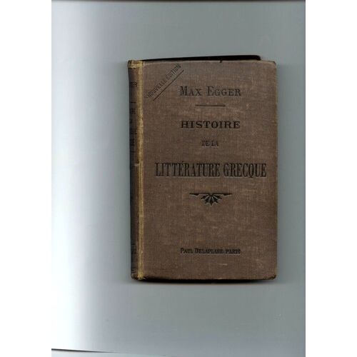 Histoire De La Littérature Grecque