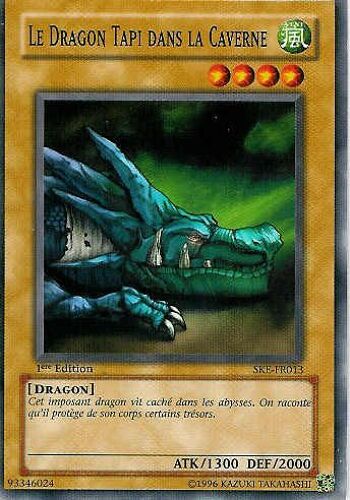 Le Dragon Tapi Dans La Caverne - Carte Monstre - Réf Ske-Fr013