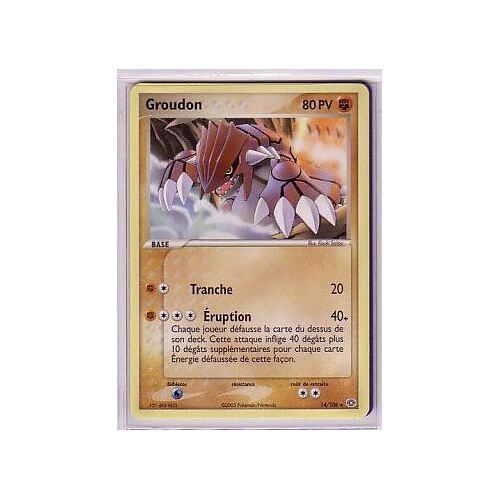 Groudon Rare 14 /106 Ex Emeraude