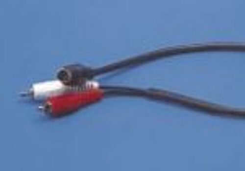 SVHS 4 pins mini din male à 2 RCA males 2m