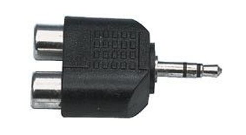 ADAPTATEUR 2 RCA F/1 MINI-JACK 3.5 STEREO