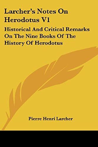 Larcher's Notes On Herodotus V1