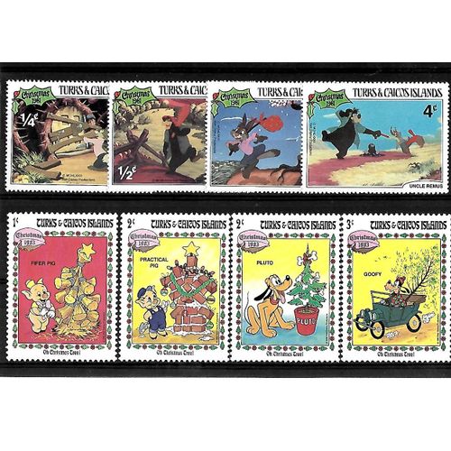 Turks Caicos-Disney-Lot De 8 Timbres Neufs** -Gomme Intacte- 1 Er Choix