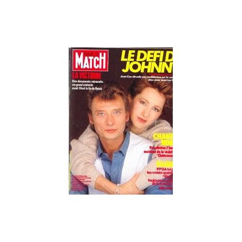 Paris Match  N° 1876 : Johnny Hallyday & Nathalie Baye En Couverture