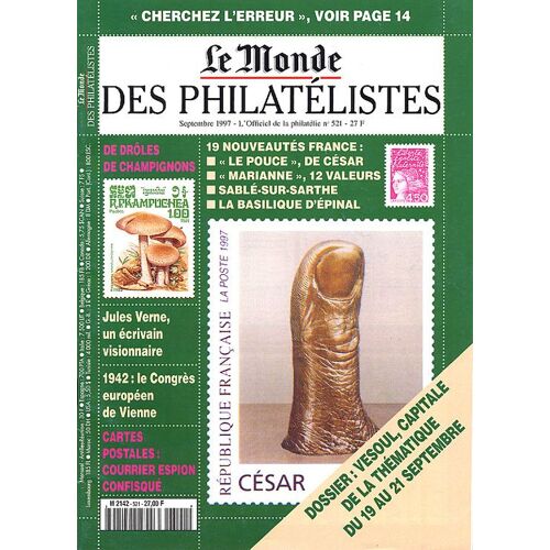 Le Monde Des Philatélistes N° 521 : Drôles De Champignons - Jules Verne - Cp : Courrier Espion Confisqué