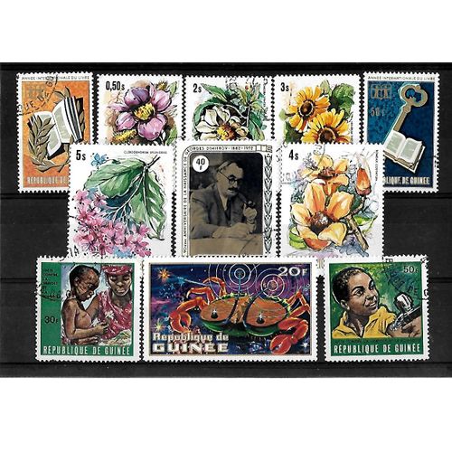 Guinée-Lot De 11 Timbres Oblitérés-Très Bon Etat
