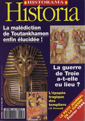 Historama - Historia  N° 566 : La Malédiction De Toutankhamon Enfin Élucidée