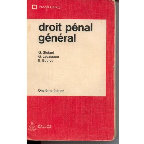 Droit Pénal Général - 1980
