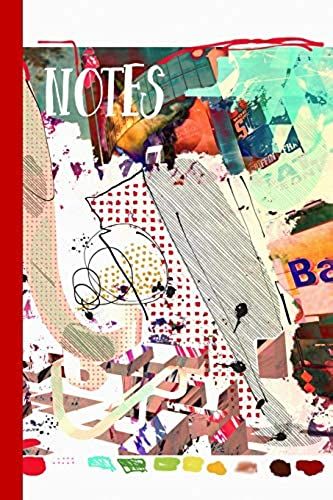 Notes: Modern Art Dot Grid Paper Journal - Dotted Writing And Journaling Composition Book 6x9 Inch - Colorful Graphic Design