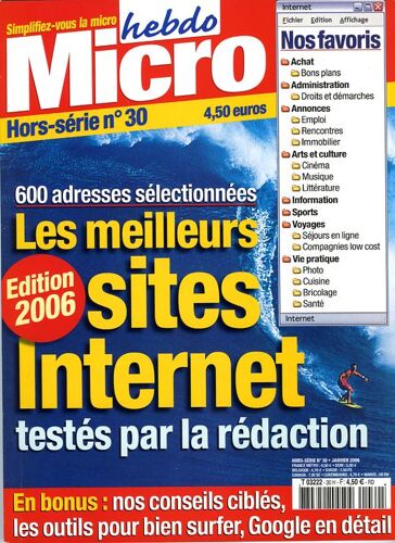 Micro Hebdo Hors-Série N° 30 : Les Meilleurs Sites Internet Edition 2006