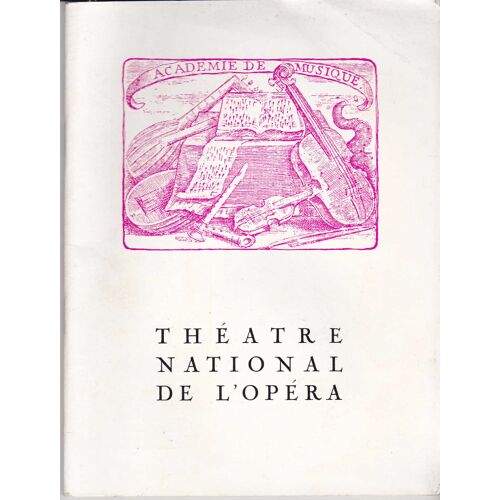Programme Du Théâtre National De L'opéra ,Turandot De Puccini 1