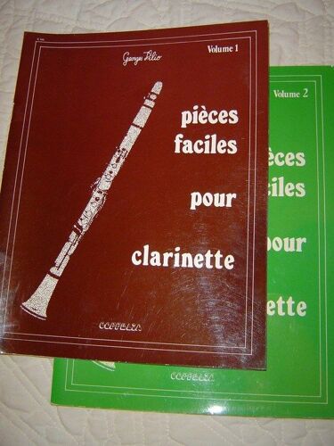 Partitions Pour Clarinette - Pièces Faciles Vol 1 Et 2