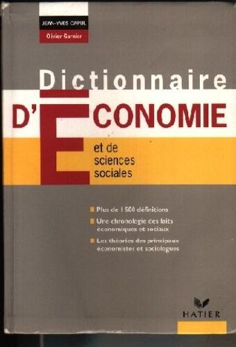 Dictionnaire D'economie Et De Sciences Sociales