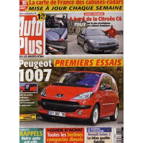 Auto Plus N° 864 : Peugeot 1007 : 1ers Essais.