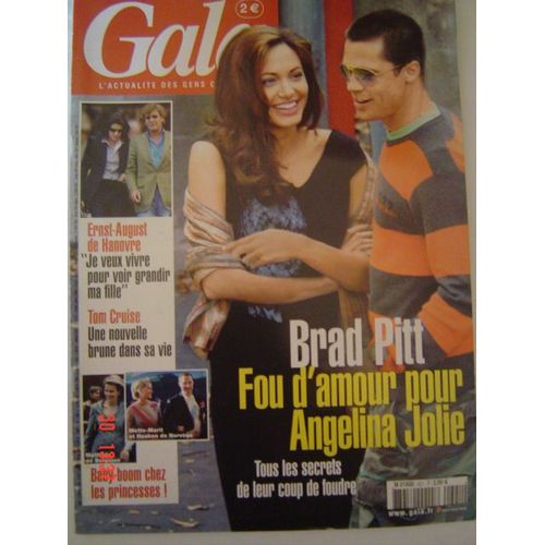 Gala N° 621 : Brad Pitt...Fou D'amour Pour Angélina Jolie