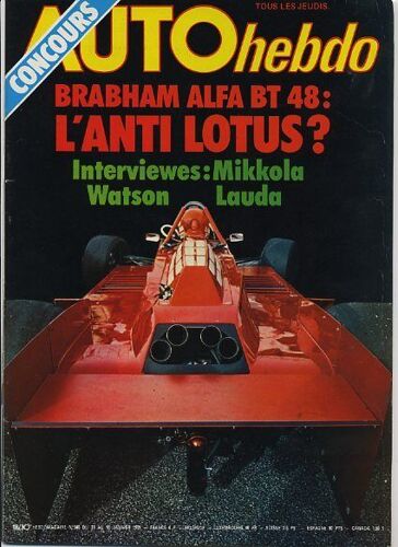 Auto-Hebdo N° 146 : Brabham Alfa Bt 48: L'anti Lotus?