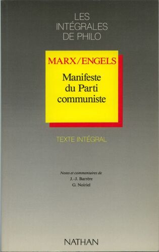 Marx/Engels Manifeste Du Parti Communiste