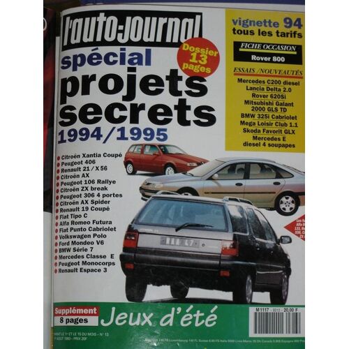 L'auto-Journal N° 1993-13 : Spécial Projets Secrets 1994/1995