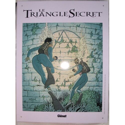 Le Triangle Secret Par Convard - Plaque Émaillée  30x40 Cm