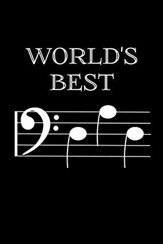 World's Best D-A-D: (Lined Notebook 6x9, Bass Clef)