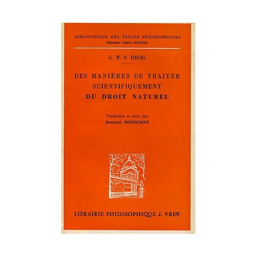 Des Manieres De Traiter Scientifiquement Du Droit Naturel