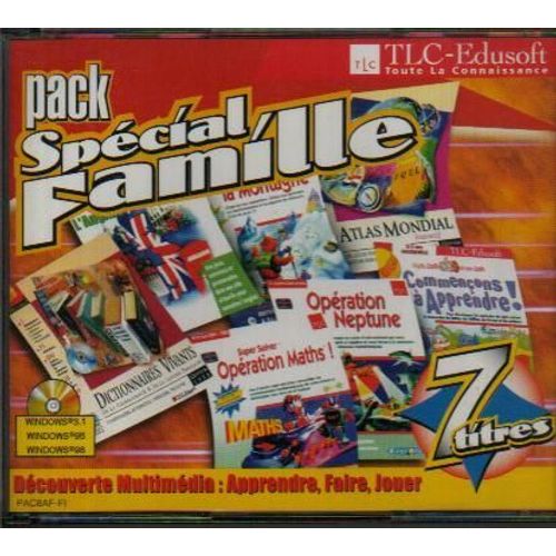 Pack Special Famille - 7 Logiciels (Encyclopédie, Atlas, Dictionnaire...)