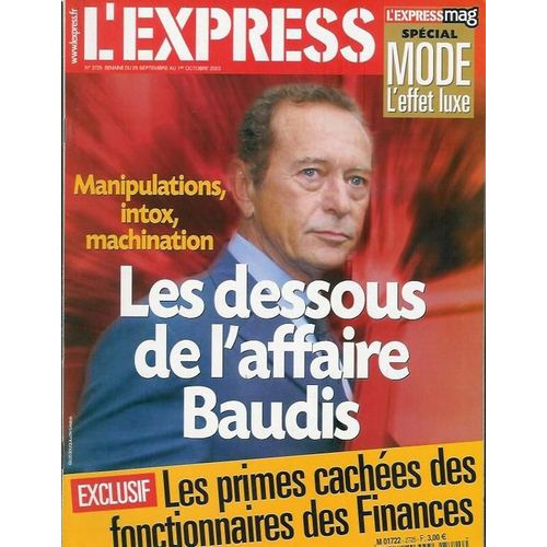 L'express N° 2725 : Les Dessous De L'affaire Baudis/