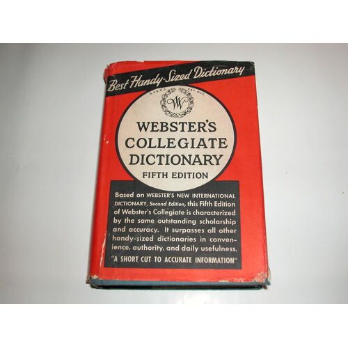 Webster's Collegiate Dictionary.