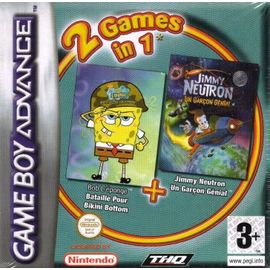 Bob L'éponge Bataille Pour Bikini Bottom + Jimmy Neutron Un Garçon Génial - 2 Jeux En Un Game Boy Advance