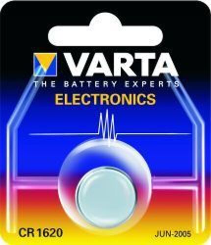 Pile bouton Lithium type CR 1620 VARTA, tension : 3 Volts
