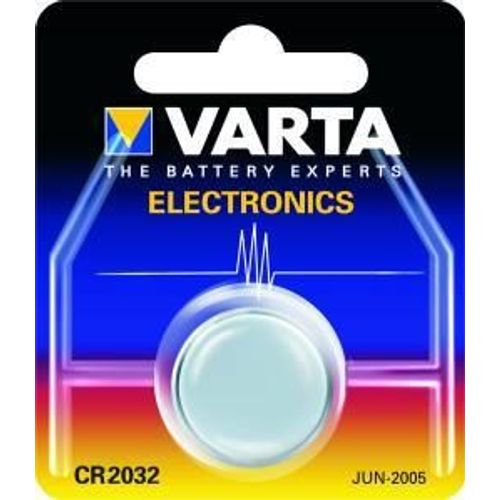 Pile bouton Lithium type CR 2032 VARTA, tension : 3 Volts.