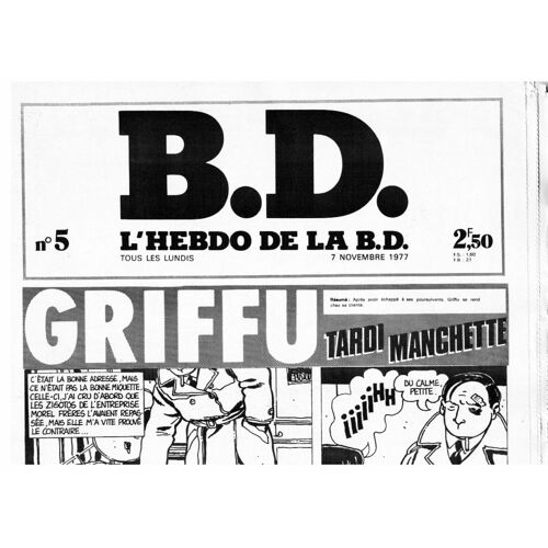B.D. L'hebdo De La B.D. N° 05 : Griffu. Tardi, Manchette
