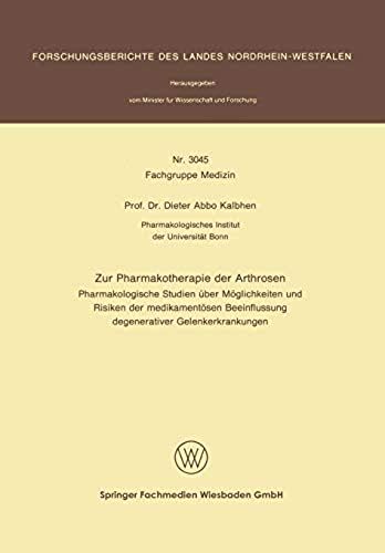 Zur Pharmakotherapie Der Arthrosen