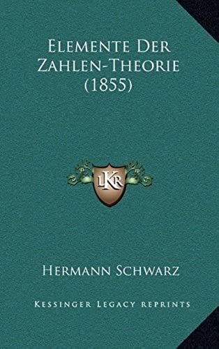 Elemente Der Zahlen-Theorie (1855)