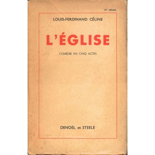 L'église Comédie En Cinq Actes
