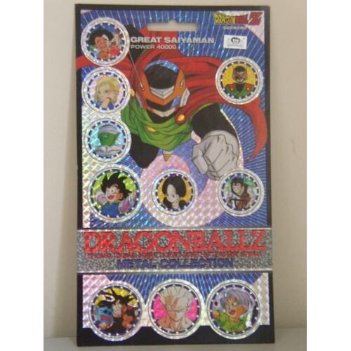 Lot De 10 Caps Dbz Metal Collection N°1 Great Saiyaman