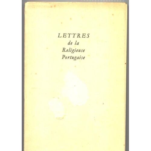 Lettres De La Religieuse Portugaise de ANONYME Format (Livre)