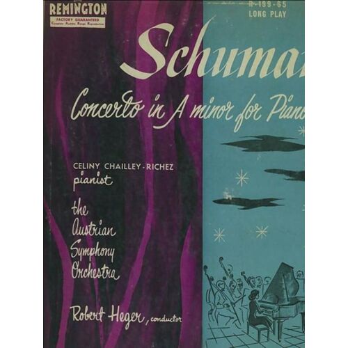 Schumann Concerto In A Minor For Piano & Orchestra