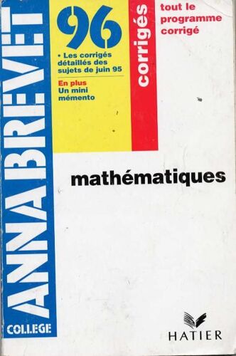Mathematiques Corriges 96