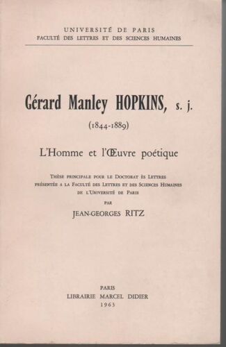 Le Poète Gérard Manley Hopkins , S. , J.
