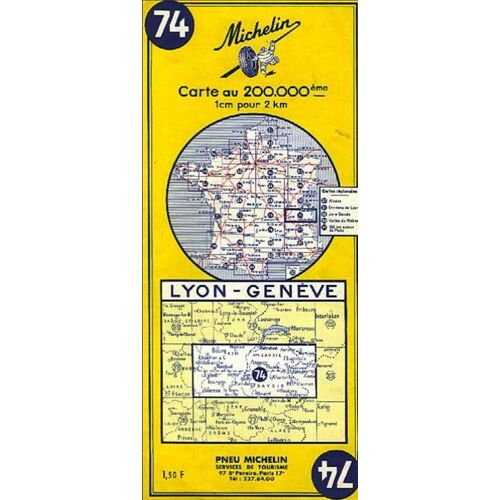 Carte Au 200.000 N° 74 : Lyon - Geneve