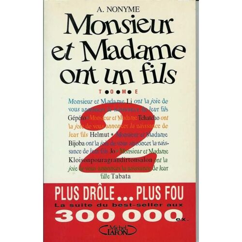 Monsieur Et Madame Ont Un Fils Tome 2 - Monsieur Et Madame Ont Un Fils