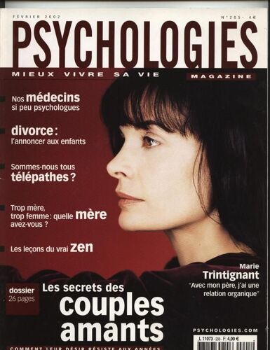Psychologies Magazine N° 205 : Les Secrets Des Couples Amants