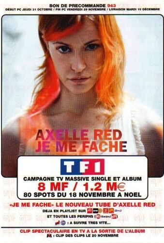 Axelle Red - Bon De Précommande - Je Me Fâche