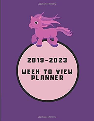 2019-2023 Week To View Planner: Pony Themed Diary