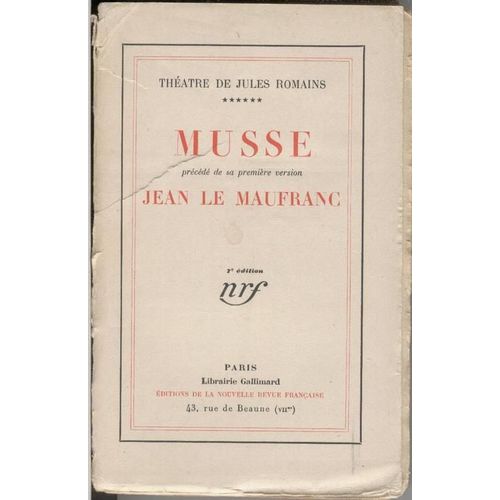 Musse Precede De Sa 1ere Version Jean Le Maufranc