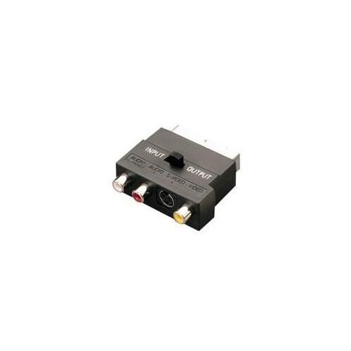 Adaptateur Péritel Mâle - 3 RCA - S/VIDEO - Sélecteur Entrée/Sortie